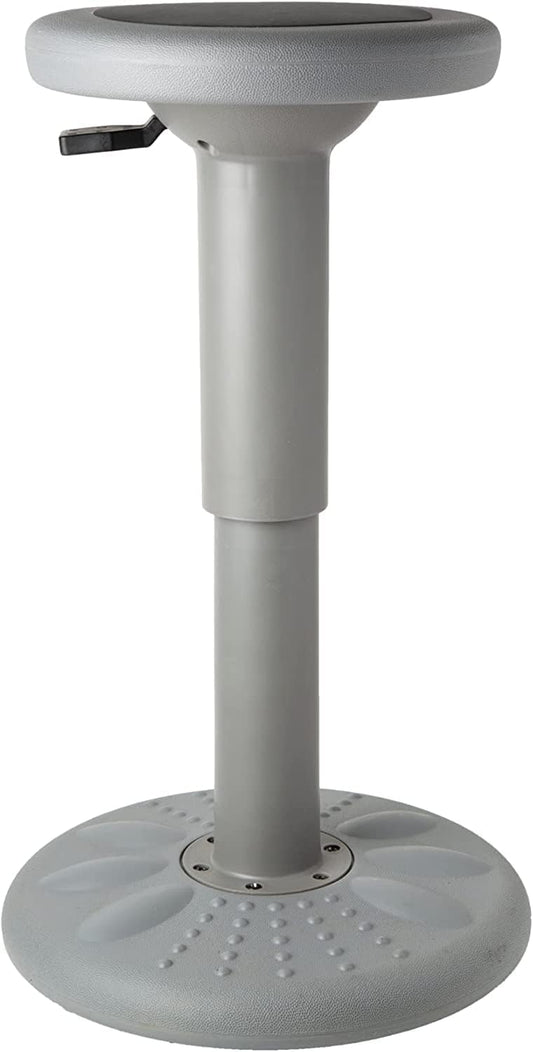 ActiveChairs Adjustable Wobble Stool, Flexible Classroom Seating, Improves Focus, Posture & Helps ADHD/ADD, Sensory Chair, Active Desk Chairs, Adjusts from 16.65" to 23.75", Ages 13-18, Grey