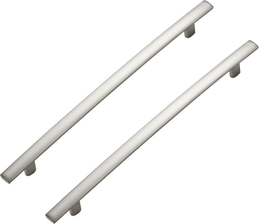 30 Pack Cabinet Handles 7.5" Hole Center - Curved Cabinet Pulls Brushed Nickel Drawer Pulls for Kitchen Cupboard Solid Hardware for Dresser Drawer Arch Hardware