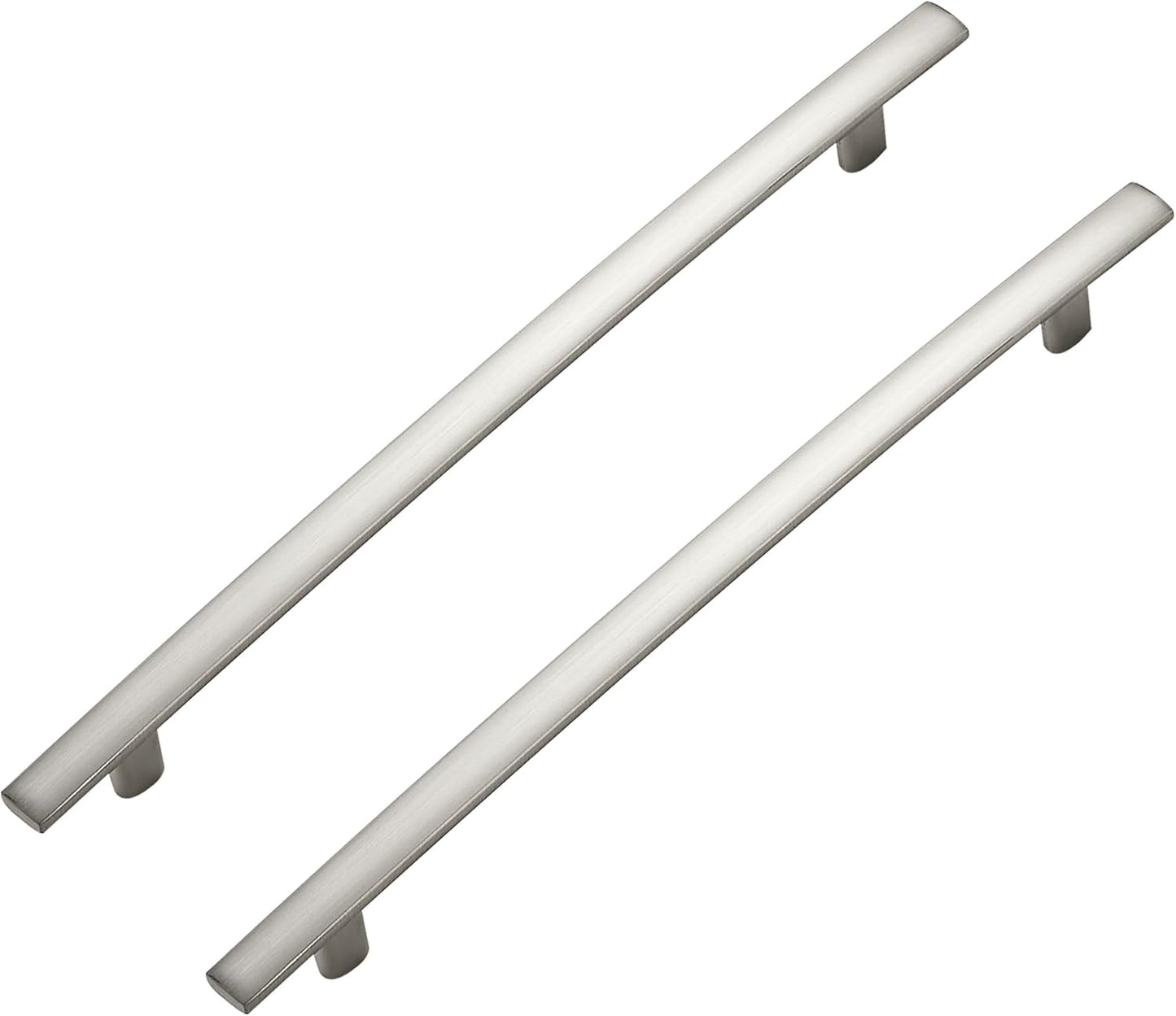 25 Pack Cabinet Handles 7.5" Hole Center - Curved Cabinet Pulls Brushed Nickel Drawer Pulls for Kitchen Cupboard Solid Hardware for Dresser Drawer Arch Hardware