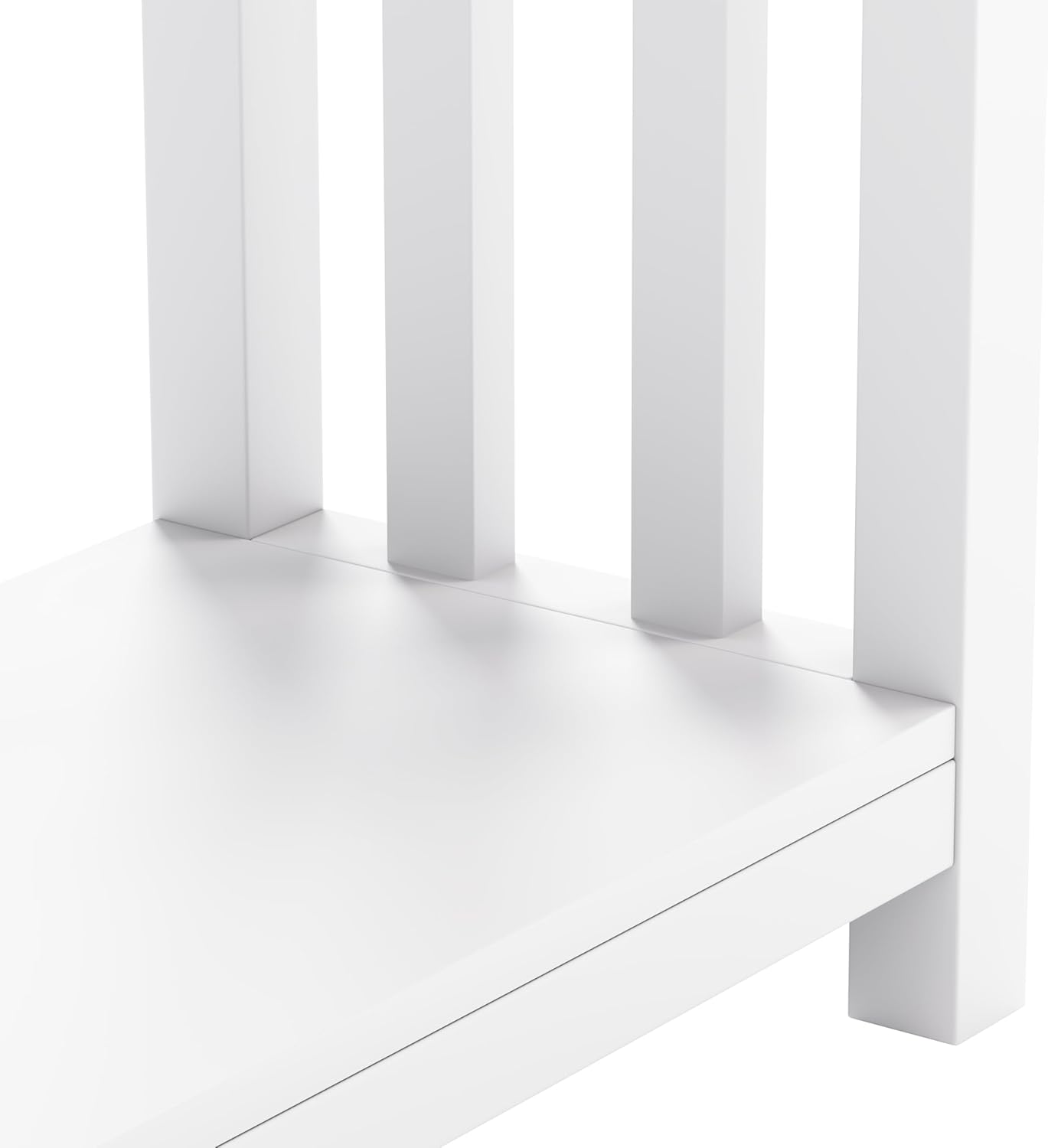 ChooChoo Farmhouse Long Entryway Table with Drawer, Mission Narrow Console Sofa Table with Storage, for Entryway,Living Room and Hallway, 47 Soft White and Brown