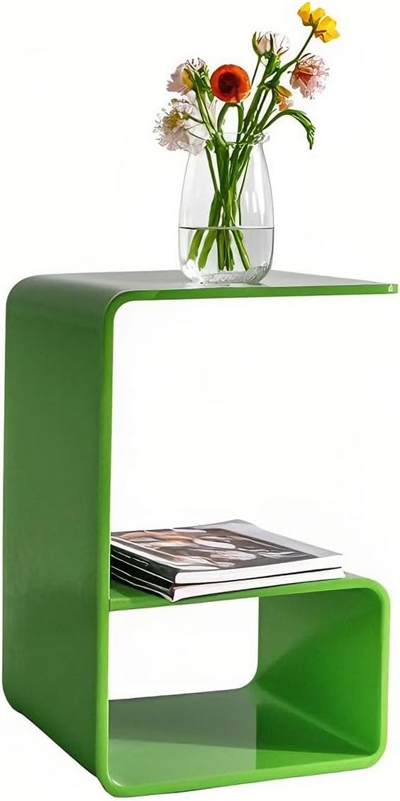 Acrylic End Table for Nightstand,21" H C-Shaped End Table for Living Room,Bathroom,Bedside Table for Bedroom.Side Tables for Living Room for Small Spaces