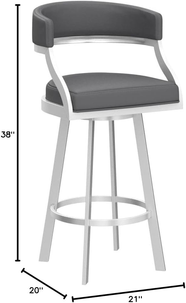 Saturn Bar Stool, 26" Counter Height, Gray