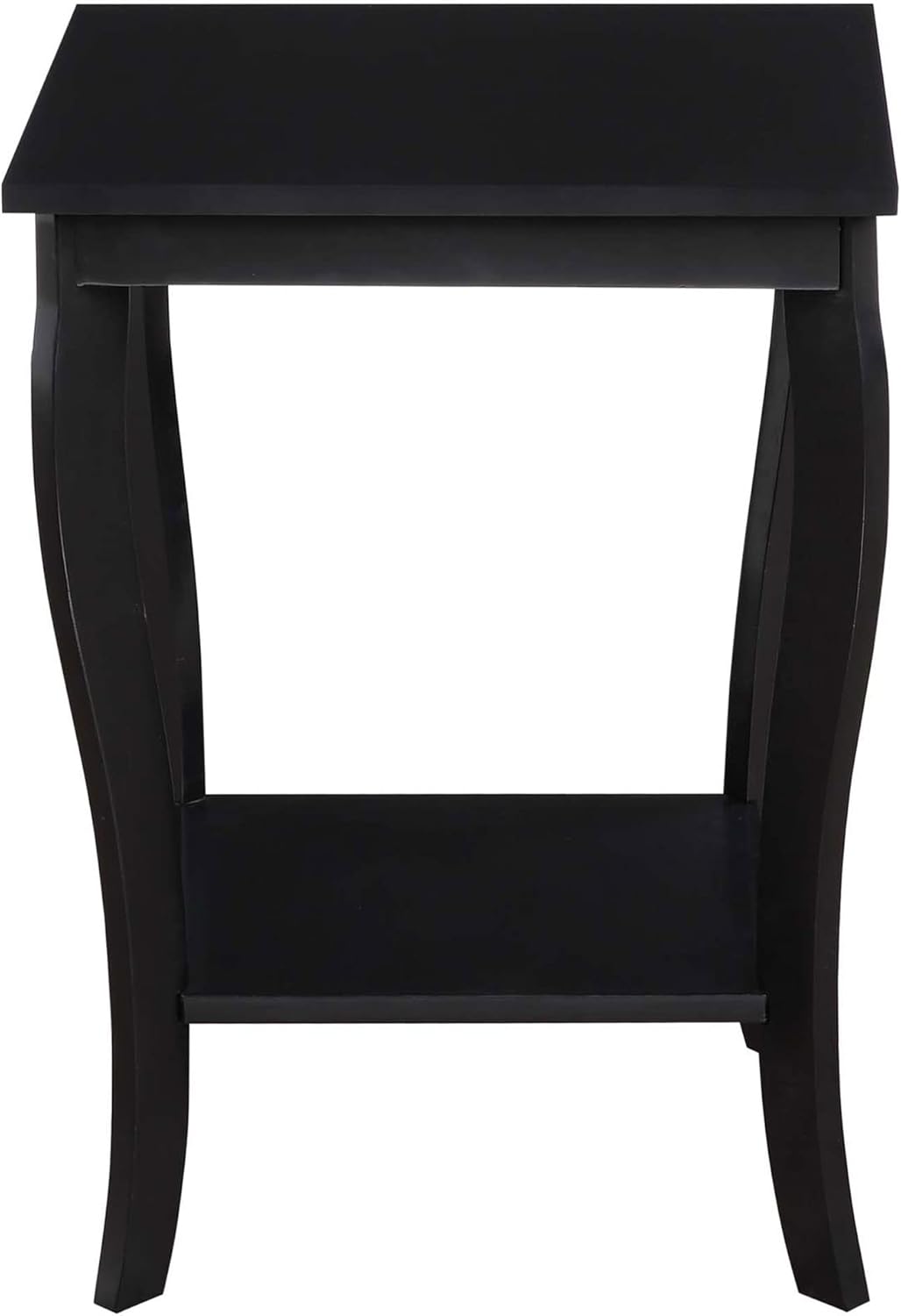 Convenience Concepts American Heritage Square End Table with Shelf, Black