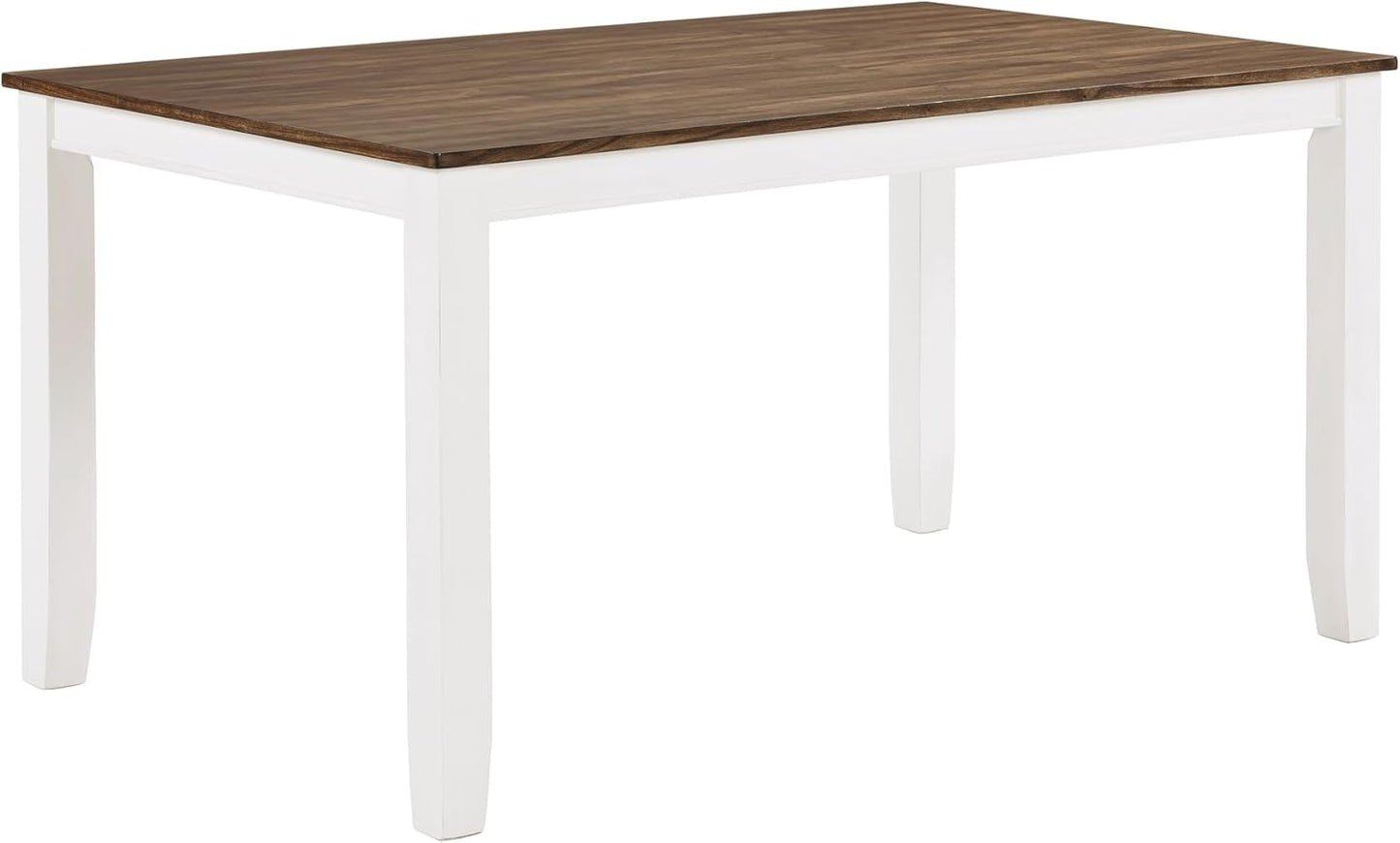 Lexicon Dining Table Set for 6 with Chairs, Solid Wood 7 Piece Farmhouse Dining Room Table and Chairs Set of 6, Cross Back, Easy Assembly Seater for Indoor Home, Dinner, Kitchen, Cherry/White