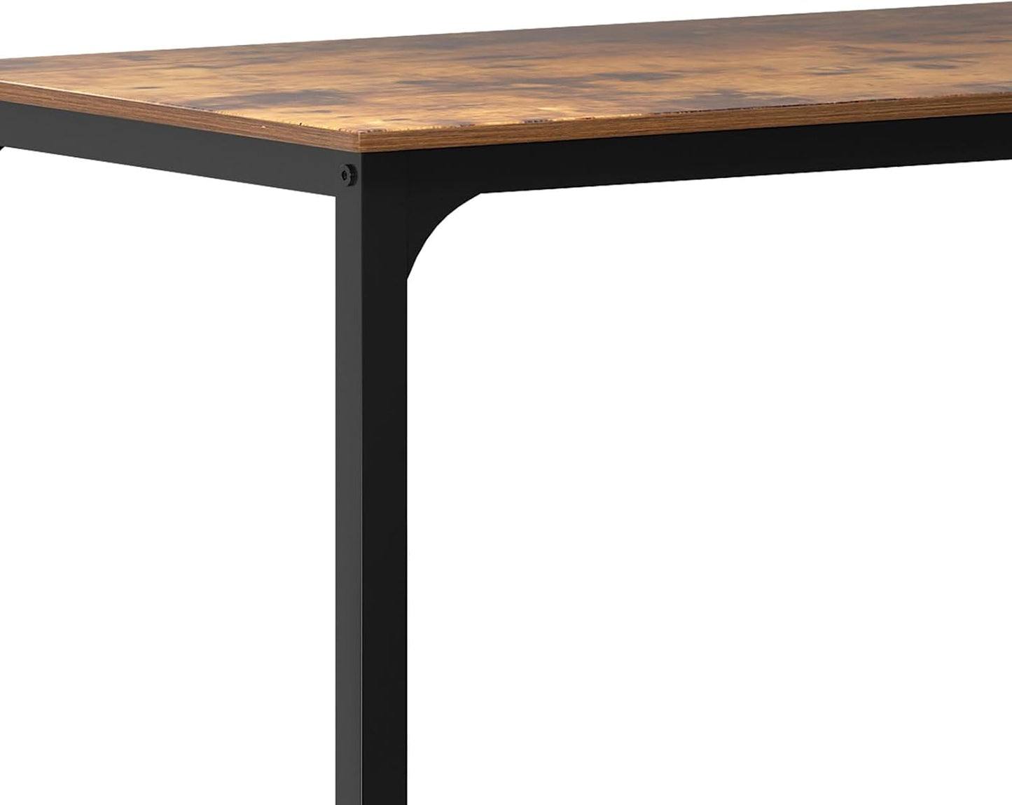 SogesHome Kitchen Table Set for 4, Compact Dining Table Chair Set with Bench, Built-in Storage Racks, Metal Frame, for Apartment, Restaurant, Vintage Brown