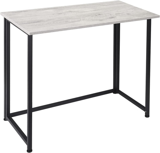 Leopard Outdoor Products Folding Computer Desk for Small Spaces, Space-Saving Home Office Desk, Foldable Laptop Table, Writing Desk, Compact Study Reading Table (Black/Greige)