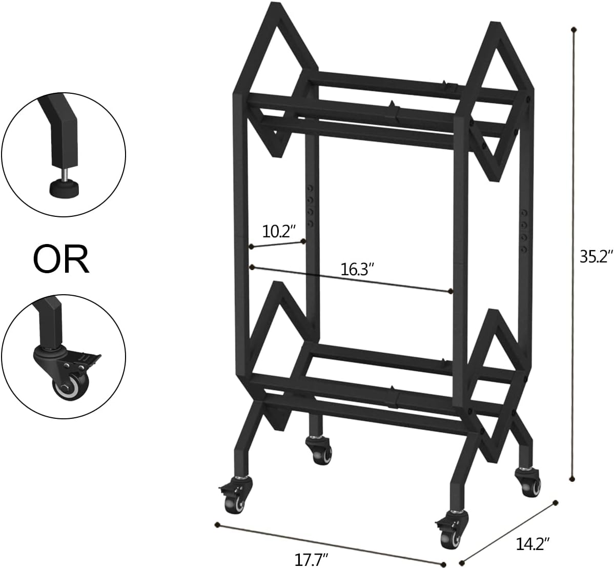 VEDECASA Bookshelf Book Rack Industrial Metal Bookcase 2 Tier Holder with Wheels Modern Stylish Design Magazines Files Album Recipe Book Storage Organizer for Sofa End Bed Beside