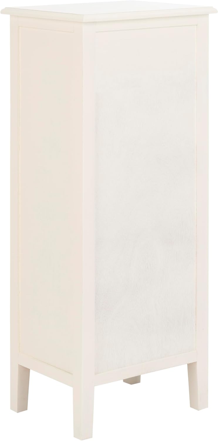 Safavieh American Homes Collection Michaela Side Table, 15" x 11.8" x 35.8", Distressed White