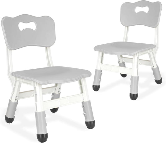 Kids Chair Adjustable Height Children Chairs Suitable for Children Age 2-8 with Foot Covers for Home Classroom Kindergarten and Children's venues Two-Pack