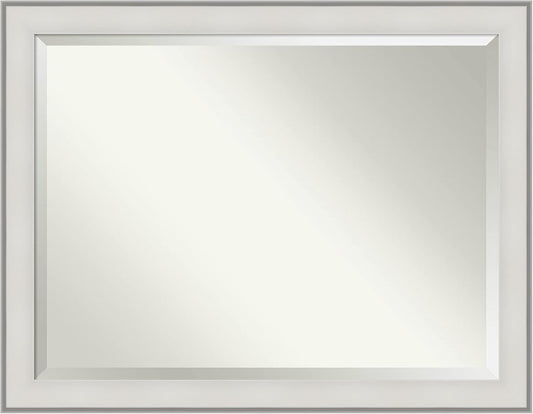 Amanti Art White Bathroom Mirror for Over Sink, 35x45 Imperial White Rectangle Vanity Mirror, X-Large Traditional Frame, Hangs Horizonally and Vertically, Bathroom Wall Decor, Beveled Edge