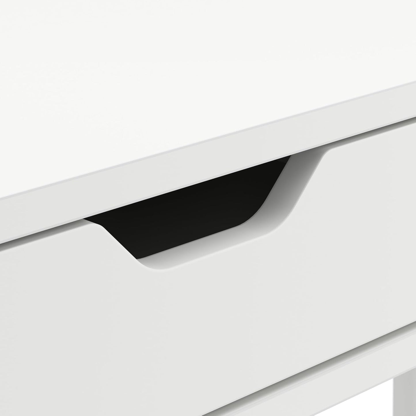 Bush Furniture Nora 54W Writing Desk in Pure White | Computer Table for Home Office Workspace or Entryway