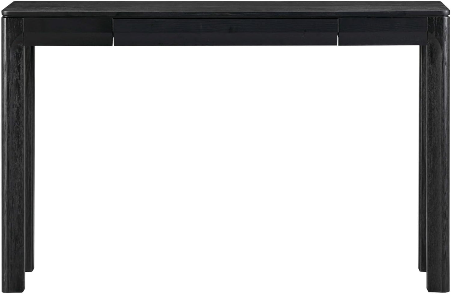 NTC Flow Modern Wooden Rectangle Console Table with Hidden Drawer – Waterproof & Heat Resistant, Burnt Black