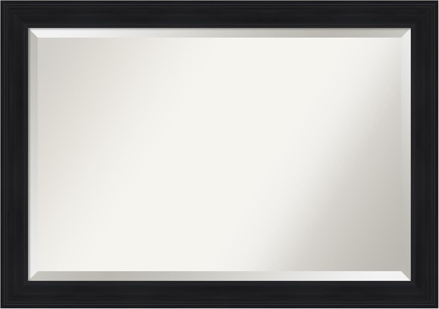 Amanti Art Black Bathroom Mirror for Over Sink, 29x41 Abbey Black Rectangle Vanity Mirror, Large Traditional Frame, Hangs Horizonally and Vertically, Bathroom Wall Decor, Beveled Edge