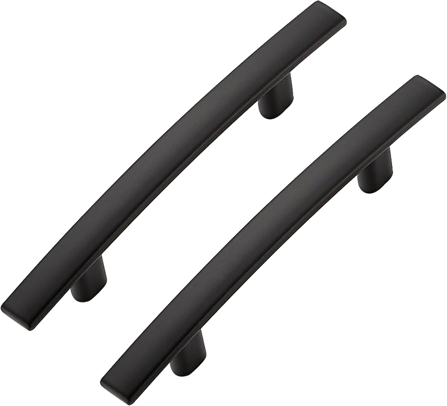 30 Pack Cabinet Handles 3" Hole Center - Curved Cabinet Pulls Black Drawer Pulls for Kitchen Cupboard Solid Hardware for Dresser Drawer Arch Hardware