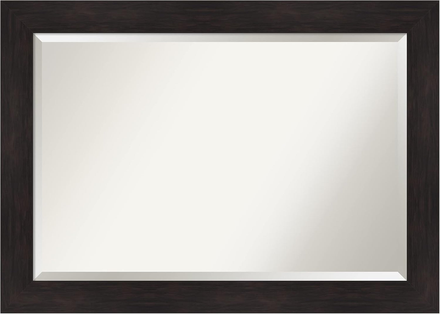 Amanti Art Brown Wall Mirror 30x42 Furniture Espresso Rectangle Bathroom Mirror for Wall Decor Living Room, Large Casual Frame, Hangs Horizonally and Vertically, Bathroom Decor, Beveled Edge from WI