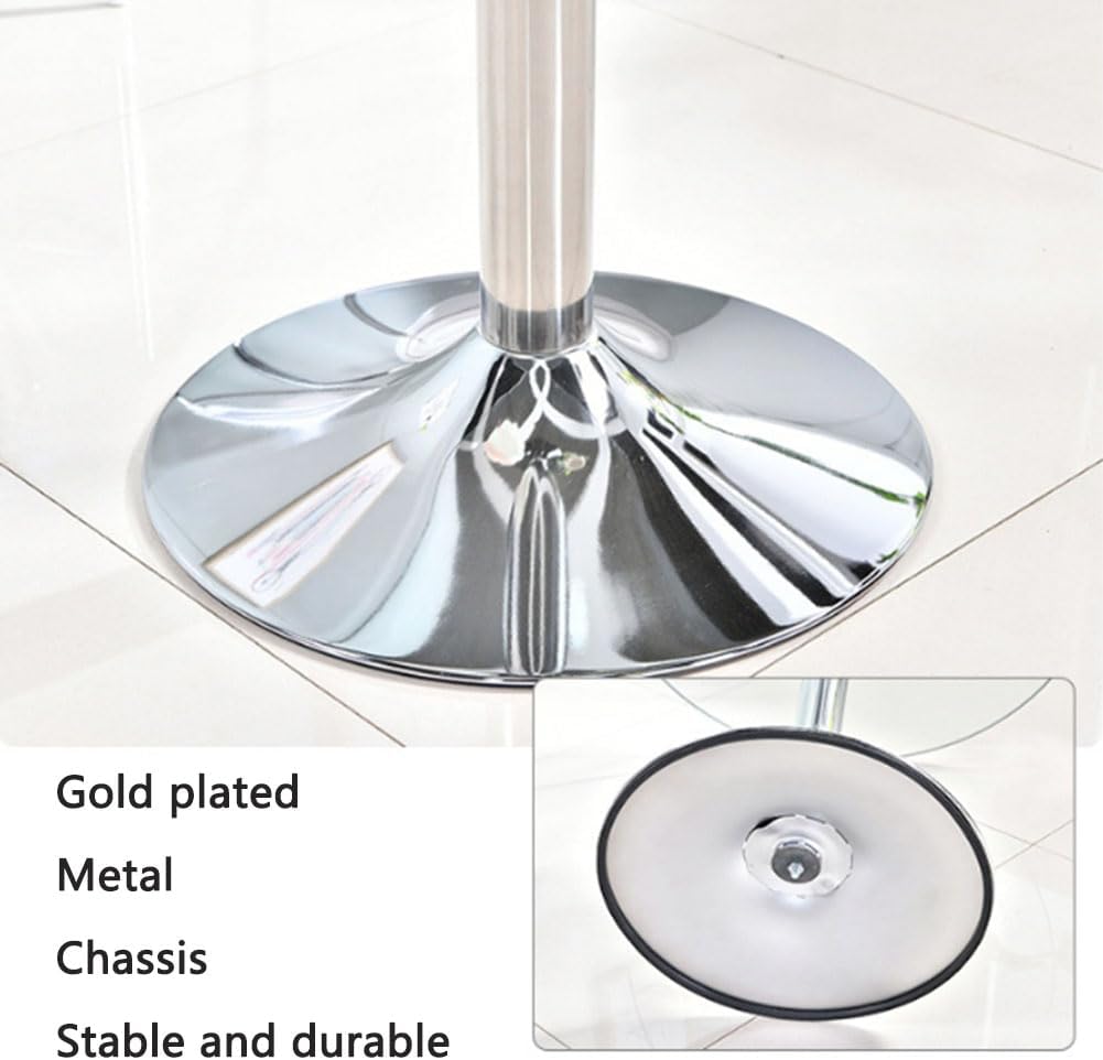 31.2" Round Glass Dining Table, Modern Circular, Sturdy Base and Perfect for 2-4 Seat, Bistro Style for Dining Room, Living Room, Balcony, Cafe