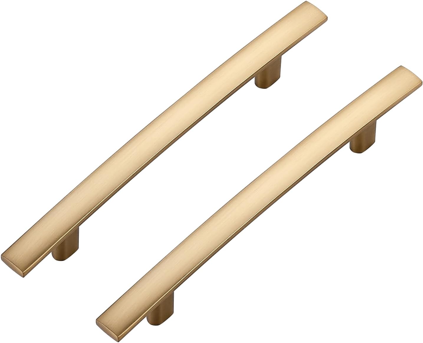 25 Pack Cabinet Handles 4" Hole Center - Curved Cabinet Pulls Champagne Bronze Drawer Pulls for Kitchen Cupboard Solid Handles for Dresser Drawer Arch Closet Hardware