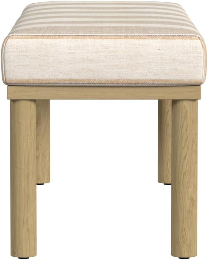 HomePop Oslo Decorative Bench -Wide Tan Stripe