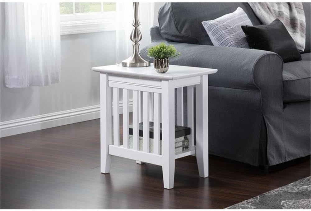 AFI Mission Chair Side Table in White