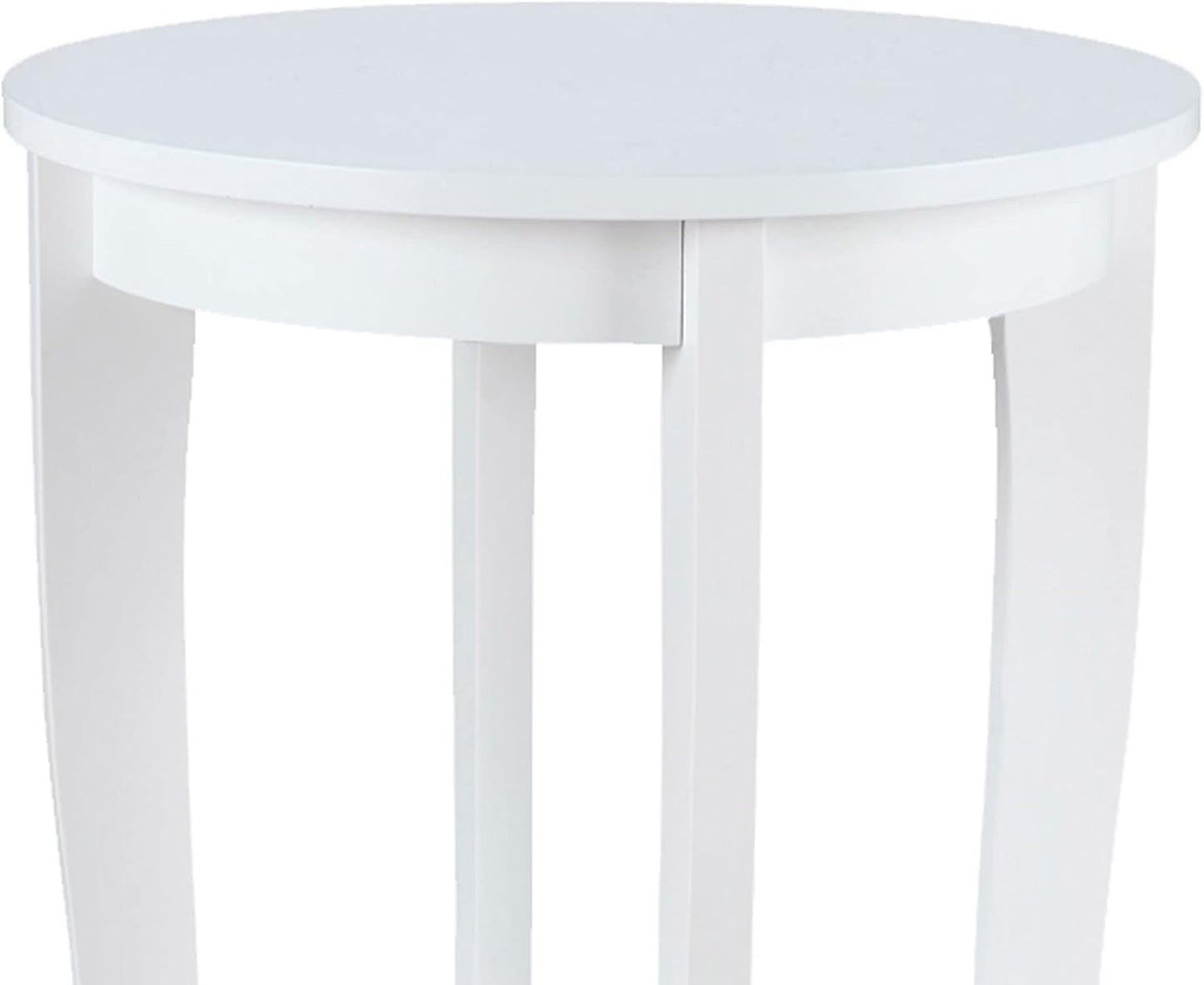 Convenience Concepts American Heritage Round End Table, White