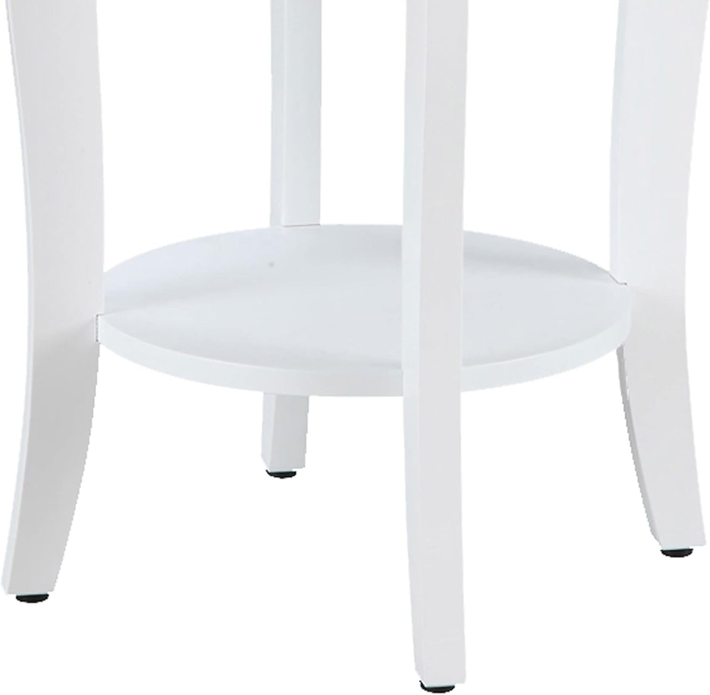 Convenience Concepts American Heritage Round End Table, White