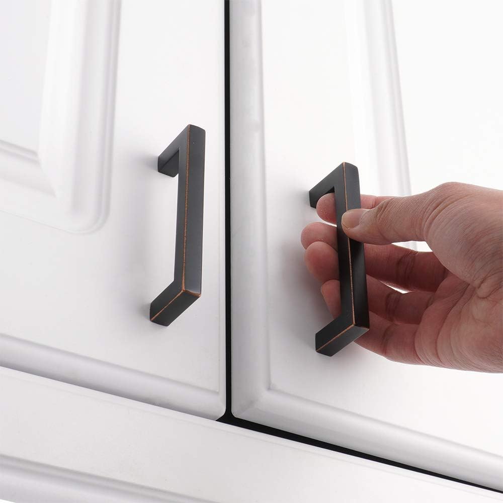 KOOFIZO Oil Rubbed Bronze Cabinet Pulls Bronze Cabinet Handles, 5 Pack 3 Inch Rubbed Bronze Hardware for Kitchen Cabinets Drawer Dresser 1816 Cupboard Bedroom Bathroom