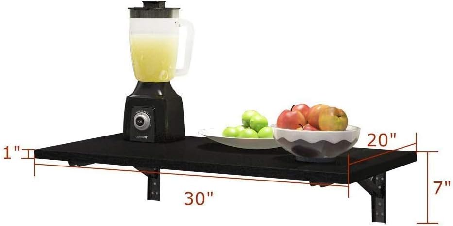 Need Wall Mounted Folding Table - Heavy Duty Small Fold Down Dining Table Length 30" Width 20" Perfect Addition to Home Office/Laundry/Home Bar/Kitchen & Dining Room AC15CB(L30 W20)