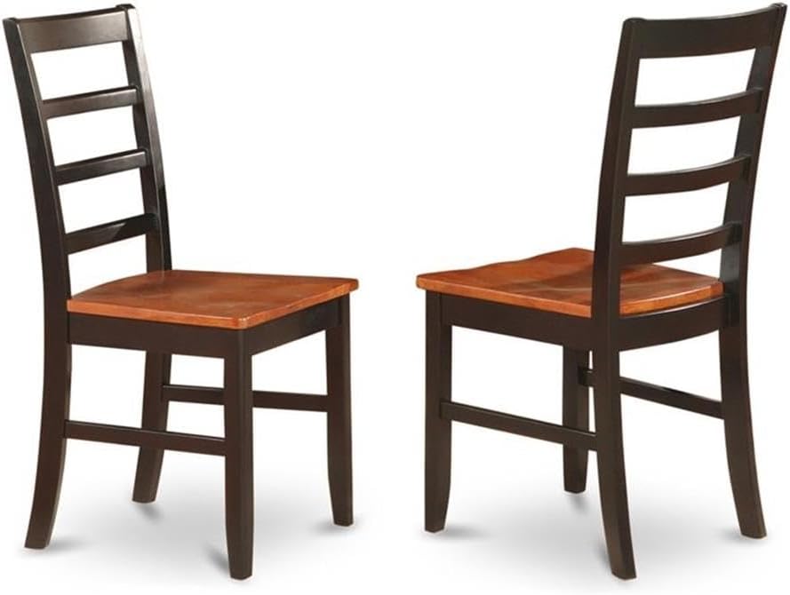 East West Furniture DOPF5-BCH-W 5 Piece Kitchen Table & Chairs Set Includes a Rectangle Dining Room Table with Butterfly Leaf and 4 Dining Chairs, 42x78 Inch, Black & Cherry