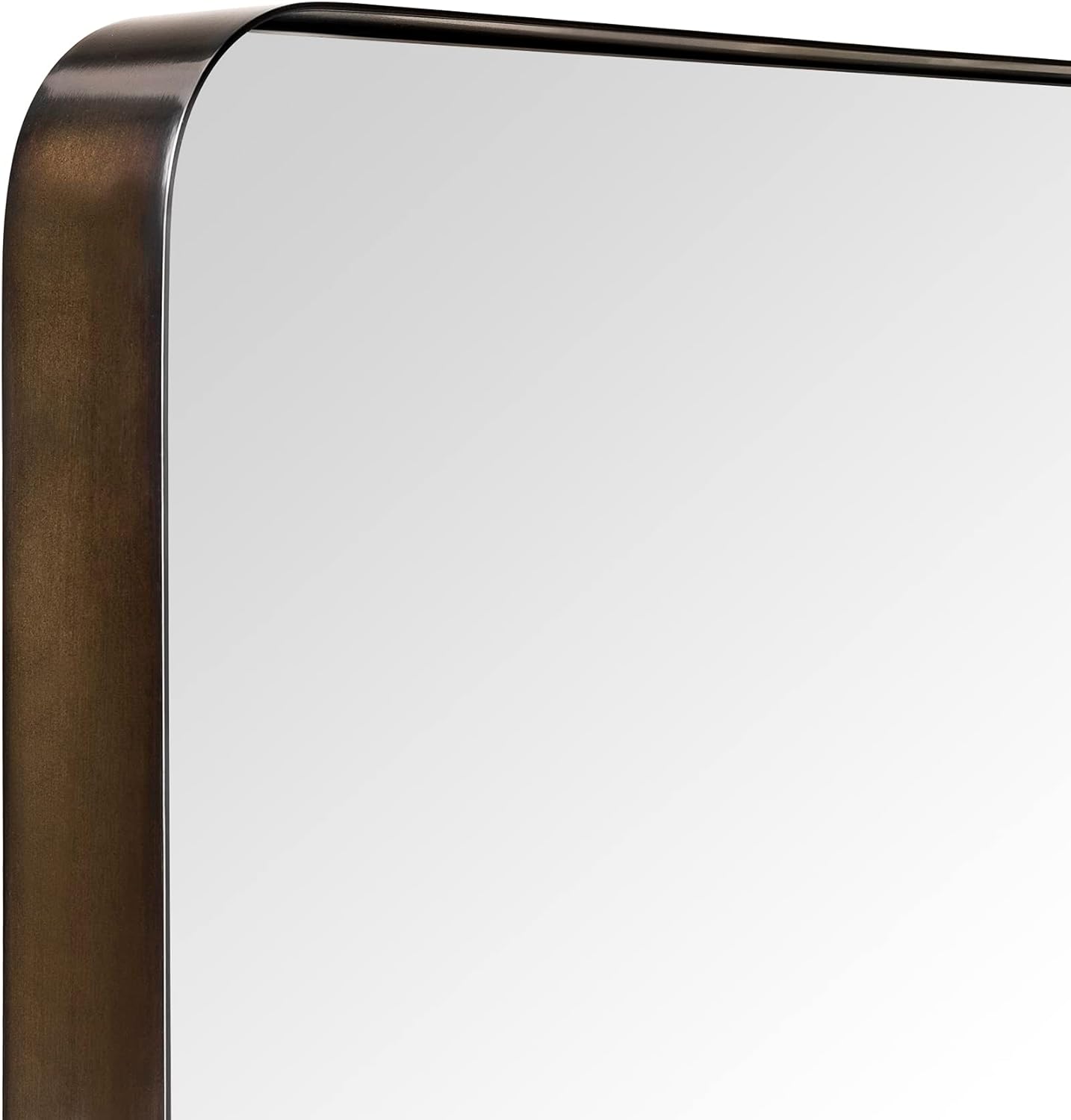 TEHOME 24x36 inch Oil Rubbed Bronze Metal Framed Bathroom Mirror for Wall in Stainless Steel Black Rounded Rectangular Bathroom Vanity Mirrors Wall Mounted