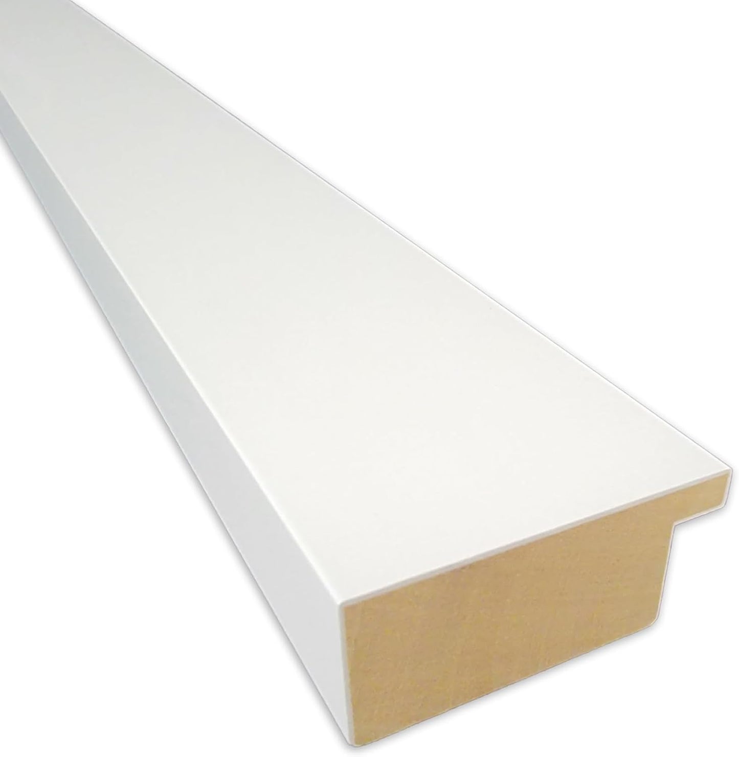 Amanti Art White Bathroom Mirror for Over Sink, 24x20 Basic White Narrow Rectangle Vanity Mirror, Small Casual Wood Frame, Hangs Horizonally and Vertically, Bathroom Wall Decor, Beveled Edge from WI