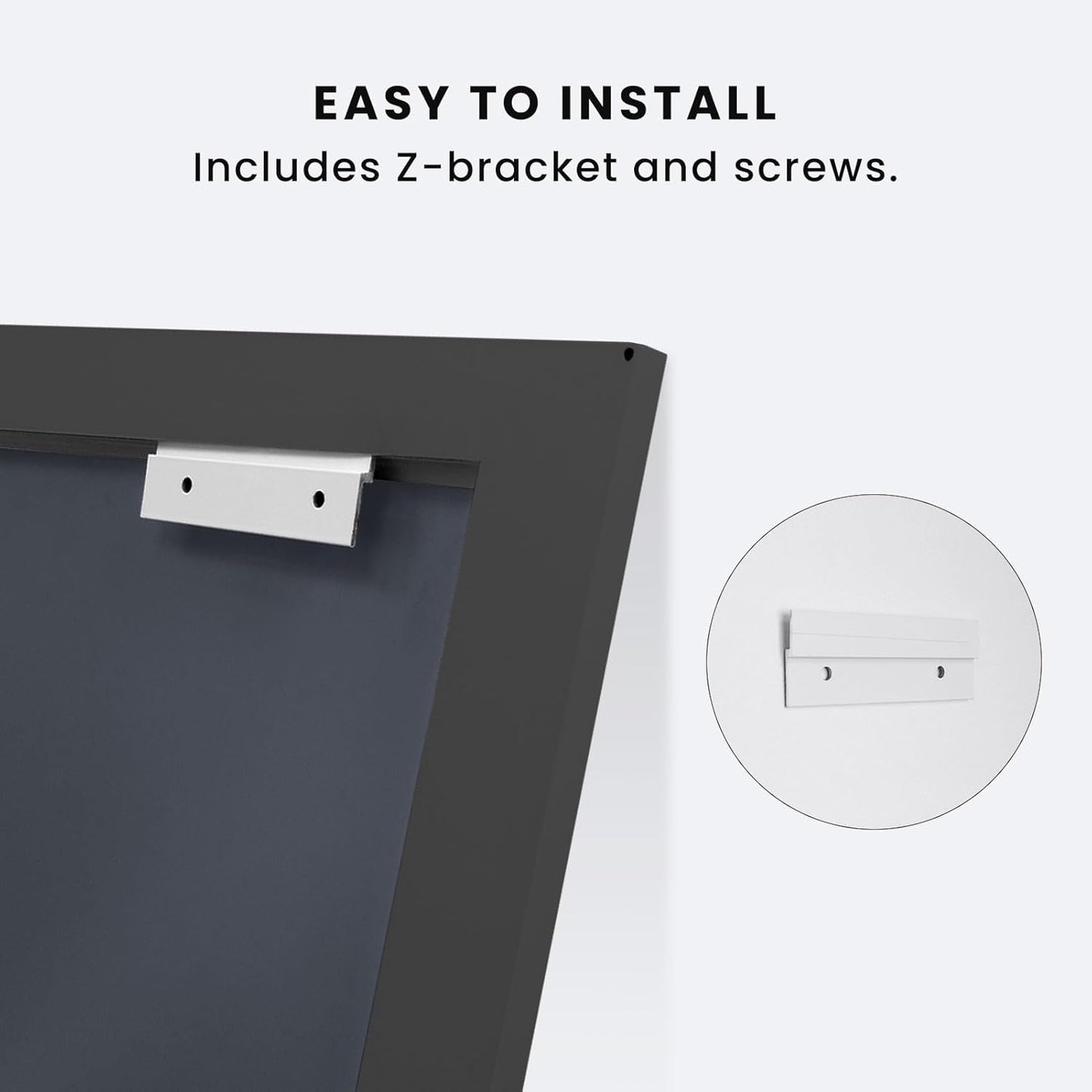 Amorho Black Bathroom Mirror, 40x38 Inch Thick Metal Framed Wall Mirrors for Over Sink, Bedroom, Living Room, Entryway, Rectangle Wall-Mounted Mirrors(Horizontal/Vertical).