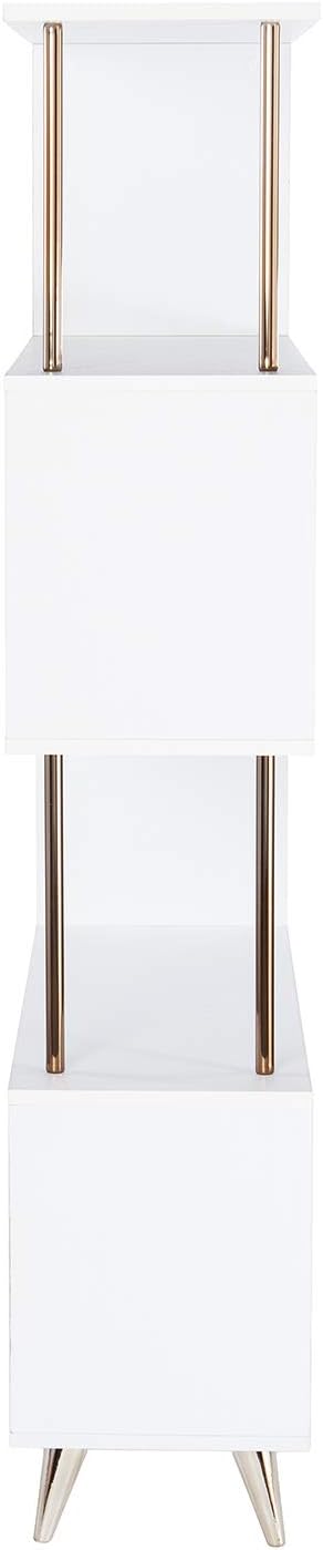 SEI Furniture Beckerman Bookcase, Gold (AMZ9753ZH)