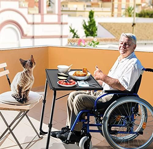 Adjustable TV Tray Set of 2 - TV Dinner Tray on Bed & Sofa, Comfortable TV Tray Table with 6 Height & 3 Tilt Angle Adjustments by HUANUO (2 Pack)