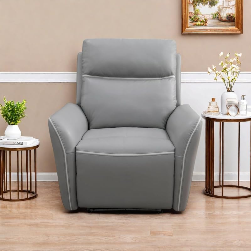Oversized Power Recliner Chair, Multifunction Recliners Chair with Home Theater Seating, Oversized Single Electric Recliner Furniture for Living Room Apartment Home Theater, Light Gray
