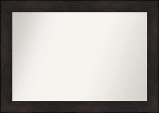 Amanti Art Silver Bathroom Mirror for Over Sink, 26x38 Florence Silver Rectangle Vanity Mirror, Large Casual Frame, Hangs Horizonally and Vertically, Bathroom Wall Decor, Non-Beveled Edge from WI, USA