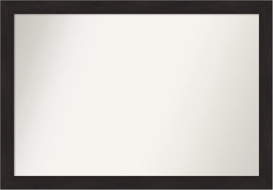 Amanti Art Brown Bathroom Mirror for Over Sink, 30x42 Furniture Espresso Rectangle Vanity Mirror, Large Casual Frame, Hangs Horizonally and Vertically, Bathroom Wall Decor, Non-Beveled Edge