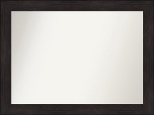 Amanti Art Silver Bathroom Mirror for Over Sink, 29x40 Florence Silver Rectangle Vanity Mirror, X-Large Casual Frame, Hangs Horizonally and Vertically, Bathroom Wall Decor, Non-Beveled Edge