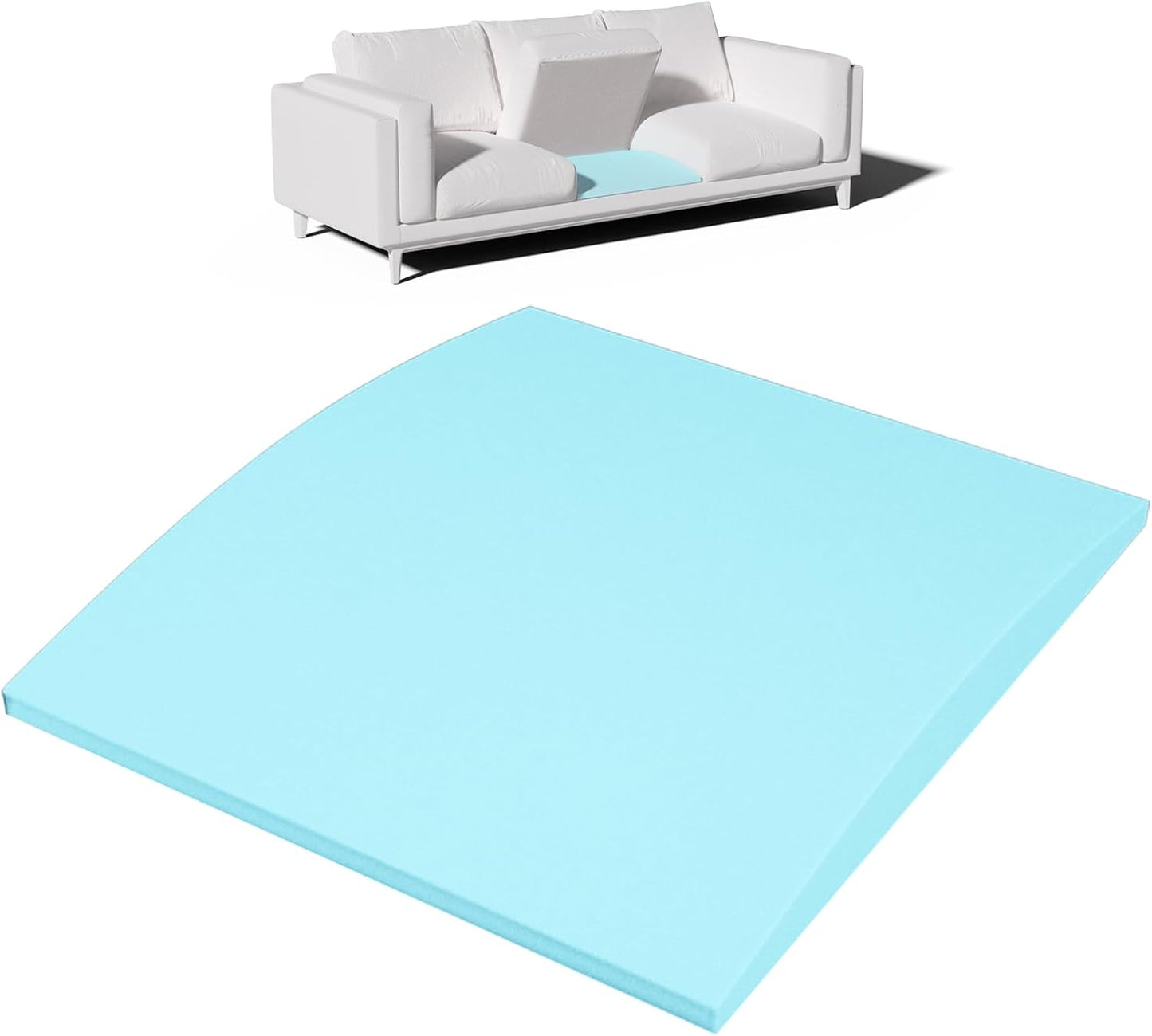 Couch Cushion Support for Sagging Seat – 1 Pack 20x20x2 Inch Sofa Cushion Board Saver & Replacement Insert for Saggy Couch or Chair, Quick No-Tool Install with 40D Memory Foam