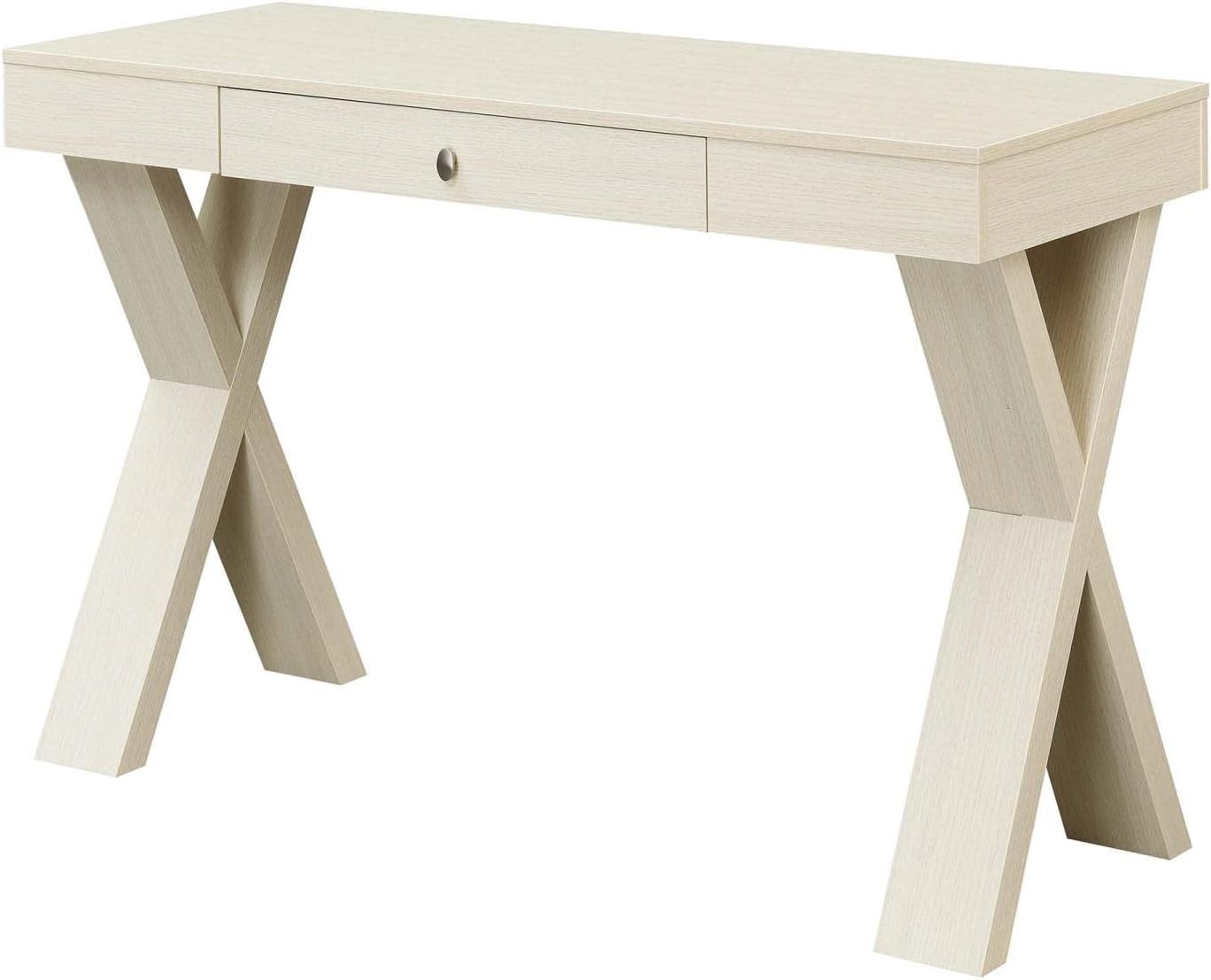 Convenience Concepts Newport 1 Drawer Desk, Ivory
