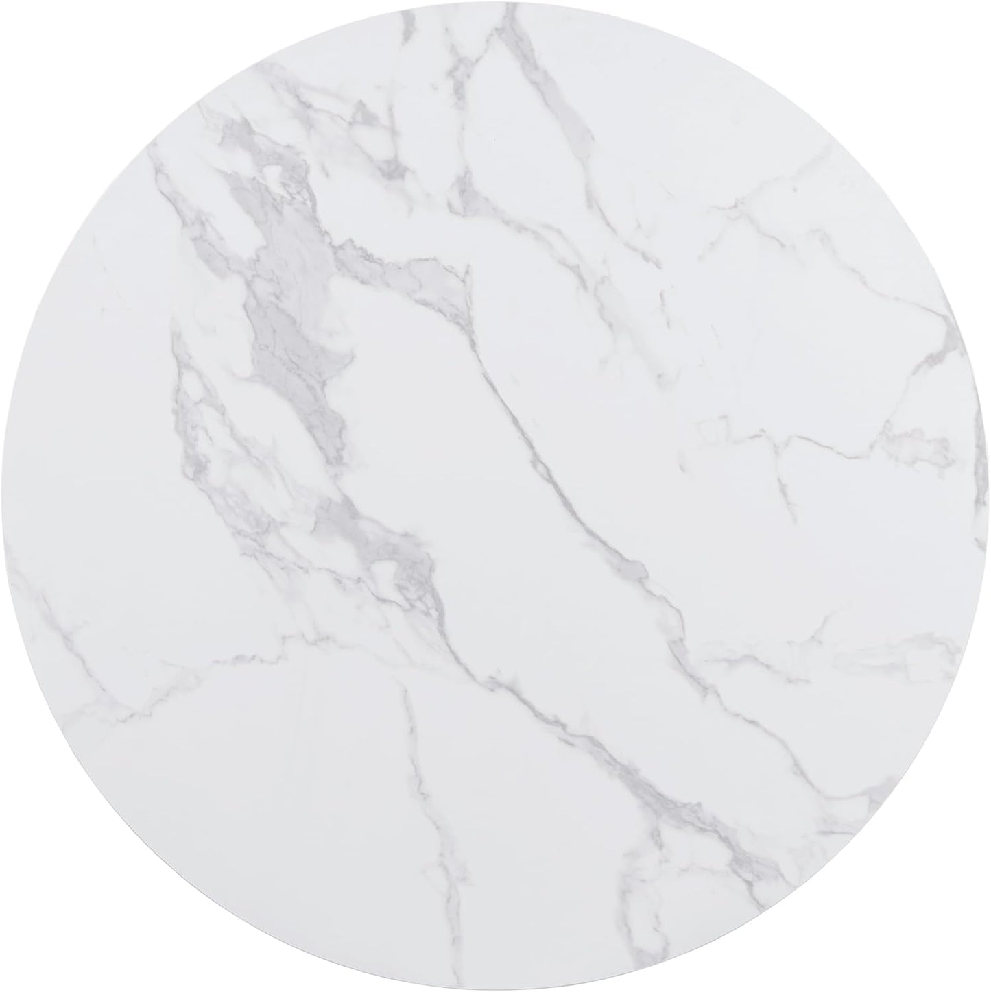 ERYE Contemporary Wooden Round Dining Table, More Decorative Rubber Wood Diningtable for Living Space