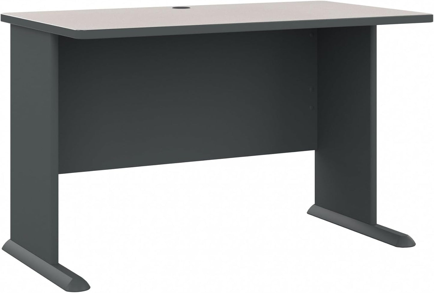 Bush Business Furniture Series A 48W Computer Desk in White Spectrum and Slate, Small Office Table for Home or Professional Workspace