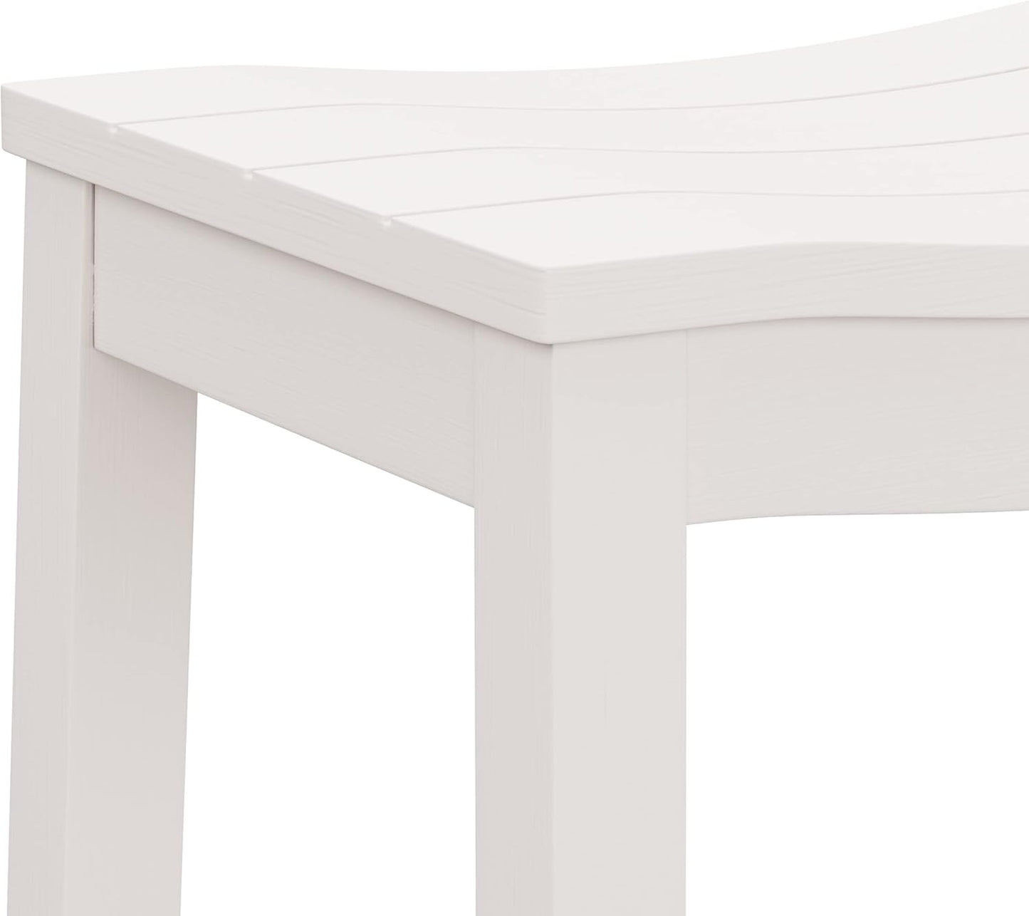 Hillsdale Furniture Fiddler Backless Saddle Bar Stool, White