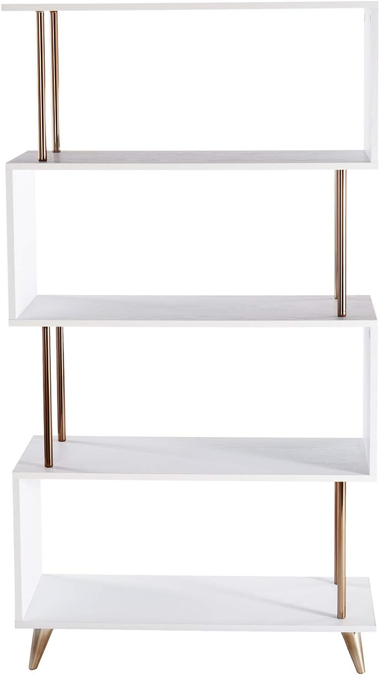 SEI Furniture Beckerman Bookcase, Gold (AMZ9753ZH)