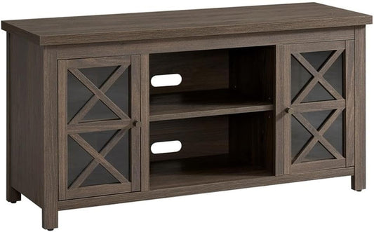 Henn&Hart Rectangular TV Stand for TV's up to 55" in Alder Brown, TV Stands for the Living Room
