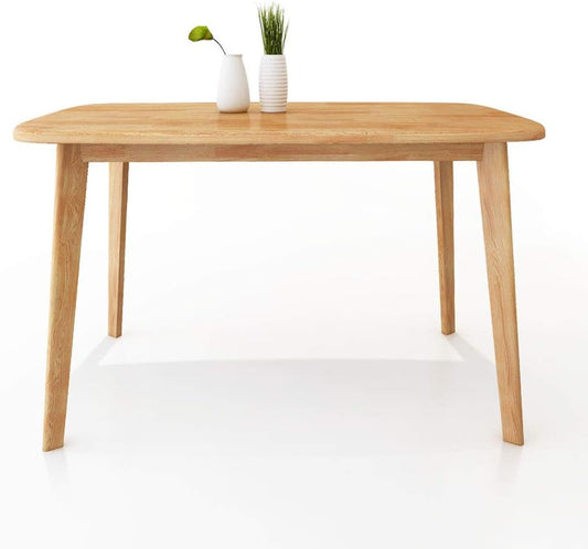 WoodShine Mid Century Modern Real Solid Wood Dining Table, Working Desk,47 Inch,Natural…