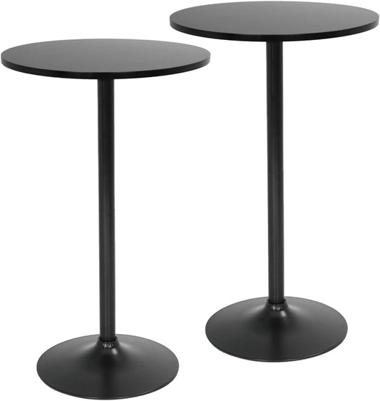 FDW Modern Bar Table 2 Set 40" Height Kitchen Dining Table Round Pub Table Hydraulic Dining Room Home Kitchen Table Bar Top Table Tall Table