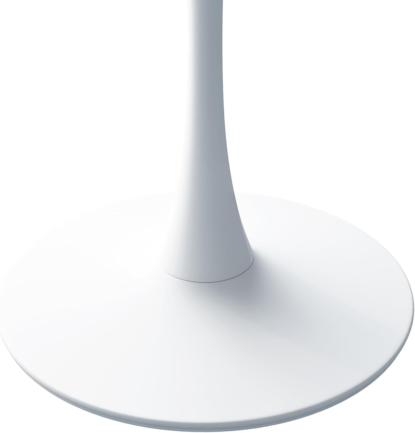 31.5 in Hexagonal Pedestal Dining Table for 2, Small Tulip Bistro Table with Metal Base, Space Saving Breakfast Nook Furniture for Home Cafe Apartment, Marble White