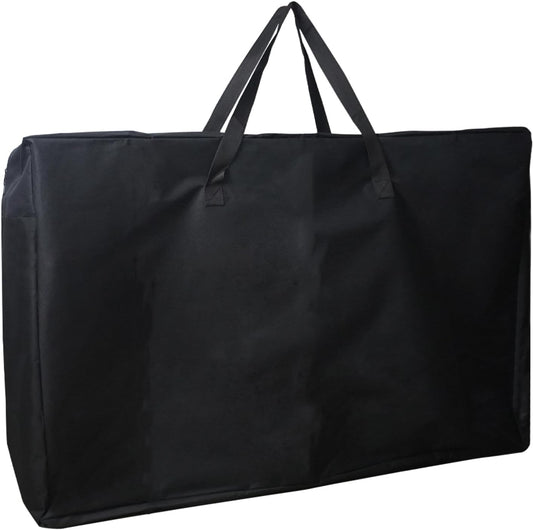 4/6/ 8 Foot Folding Table Storage Bag, Waterproof Heavy Duty Large Carrying Bag for Folding Tables, Picnic/Camp Tables Cover with Durable Zipper & Shoulder Strap, 31" D X 37" W X4.5 H, Black