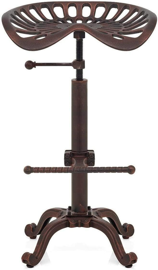 Industrial Bar Stools-Swivel Tractor Seat-Bar Height Adjustable 23-31inch-Kitchen Island Dining Chair