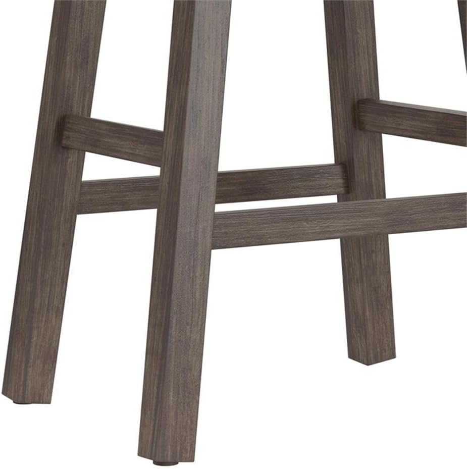 Hillsdale Furniture Saddle Counter Stool, Rustic Gray